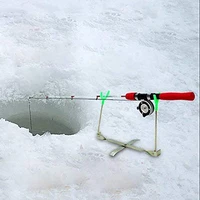 27cm metal dual head fish rod holder outdoor winter ice foldable fishing rod bracket pod stand holder carp fishing accessories