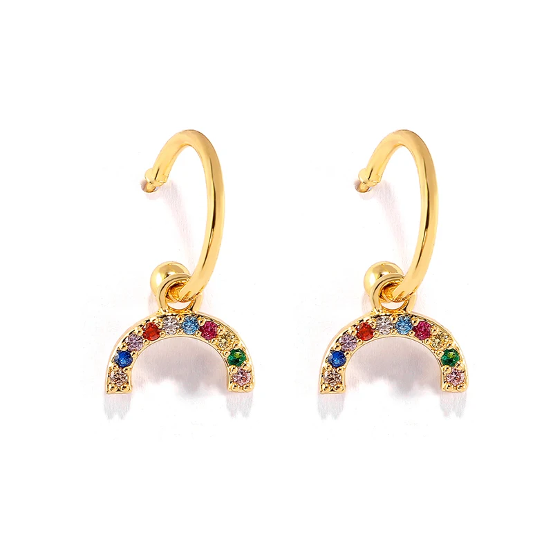 

UILZ Trendy Moon Star Lightning Flower Women Dangle Earrings Zircon Petal Earrings Drop Earrings for Women Jewelry UE2573