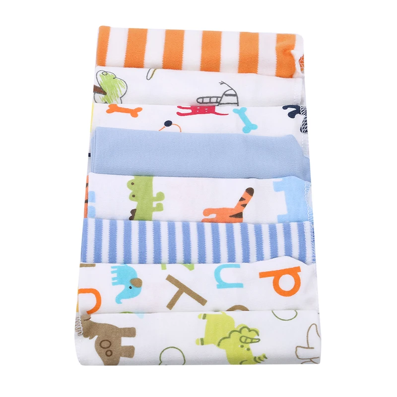 

New 8 Pcs/Set Cartoon Cotton Baby Infant Newborn Towel Washcloth Bathing Feeding Wipe Baby Handkerchief Face Small Towels Gift