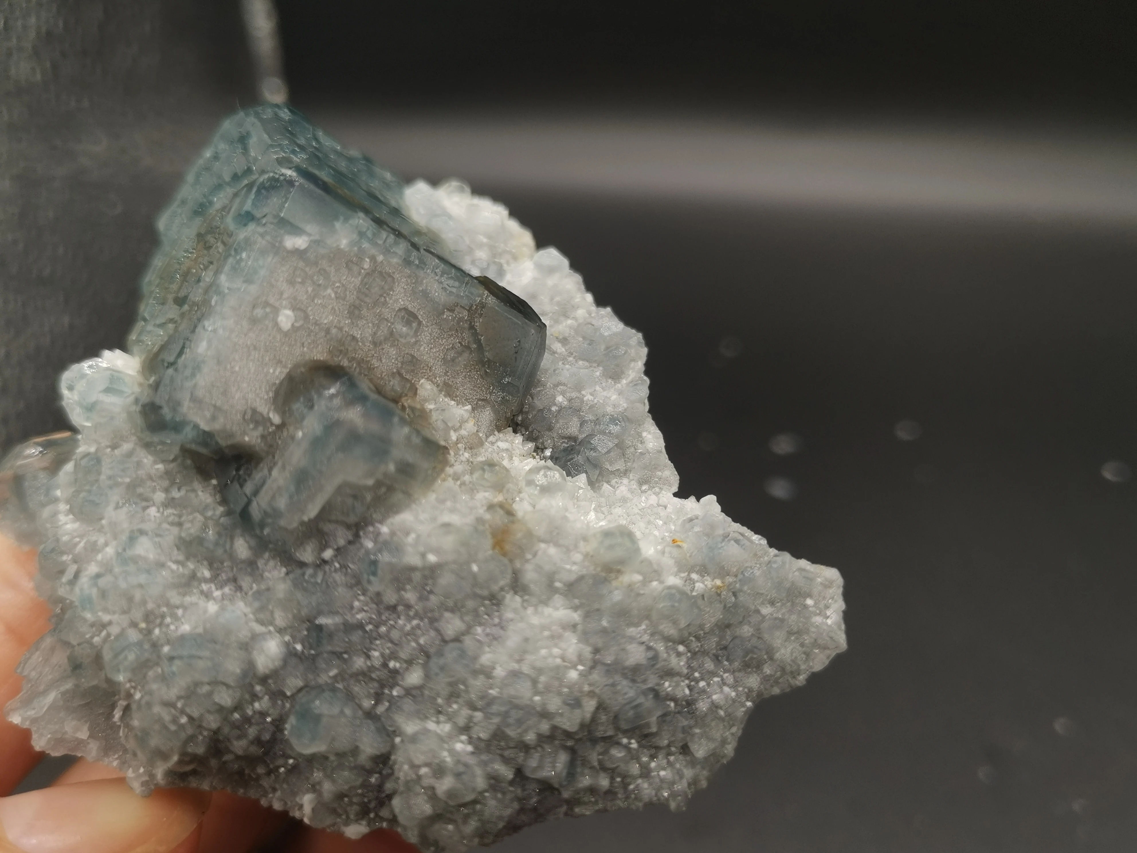 

113.0Natural crystal, blue green fluorite, crystal mineral, crystal specimen