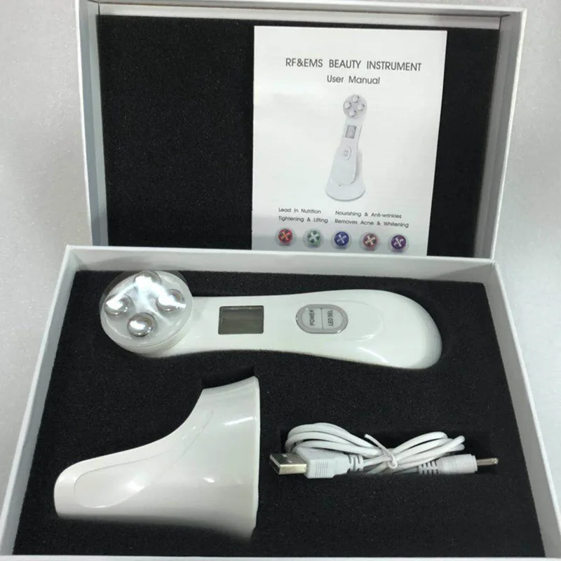 

Mesotherapy Electroporation Rf Radio Frequency Led Photon Face Lifting Tighten Wrinkle Removal Skin Care Tools Face Massager