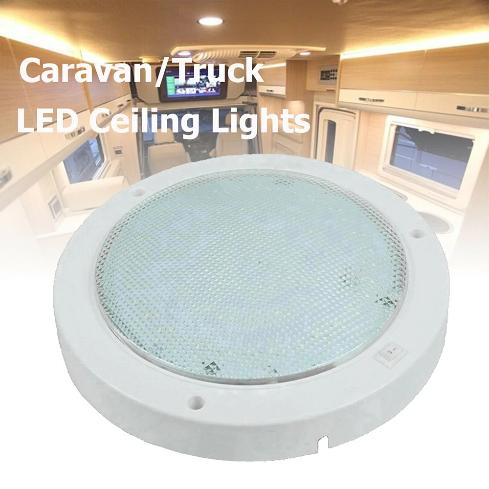 

12V 9W LED Ceiling Light 6000K Waterproof Motorhome Camping Boat Roof Lamp RV Caravan Interior Cabin Dome Lighting Fixtures