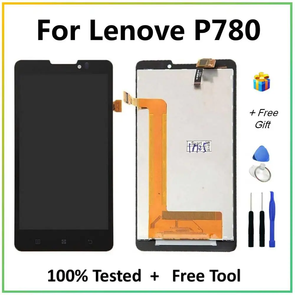 Для lenovo P780 ЖК-дисплей кодирующий преобразователь сенсорного экрана в сборе