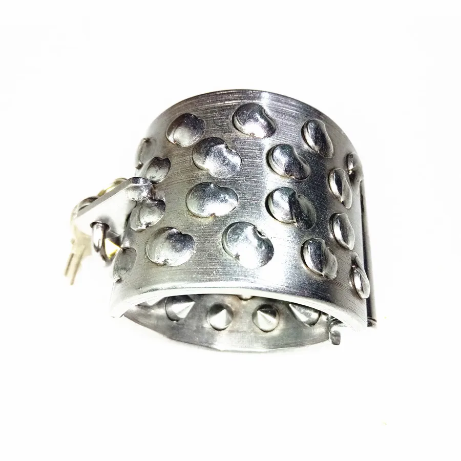 Нержавеющая сталь петух мяч носилки пытка яичка кулон Спайк Петух Кольцо с 4