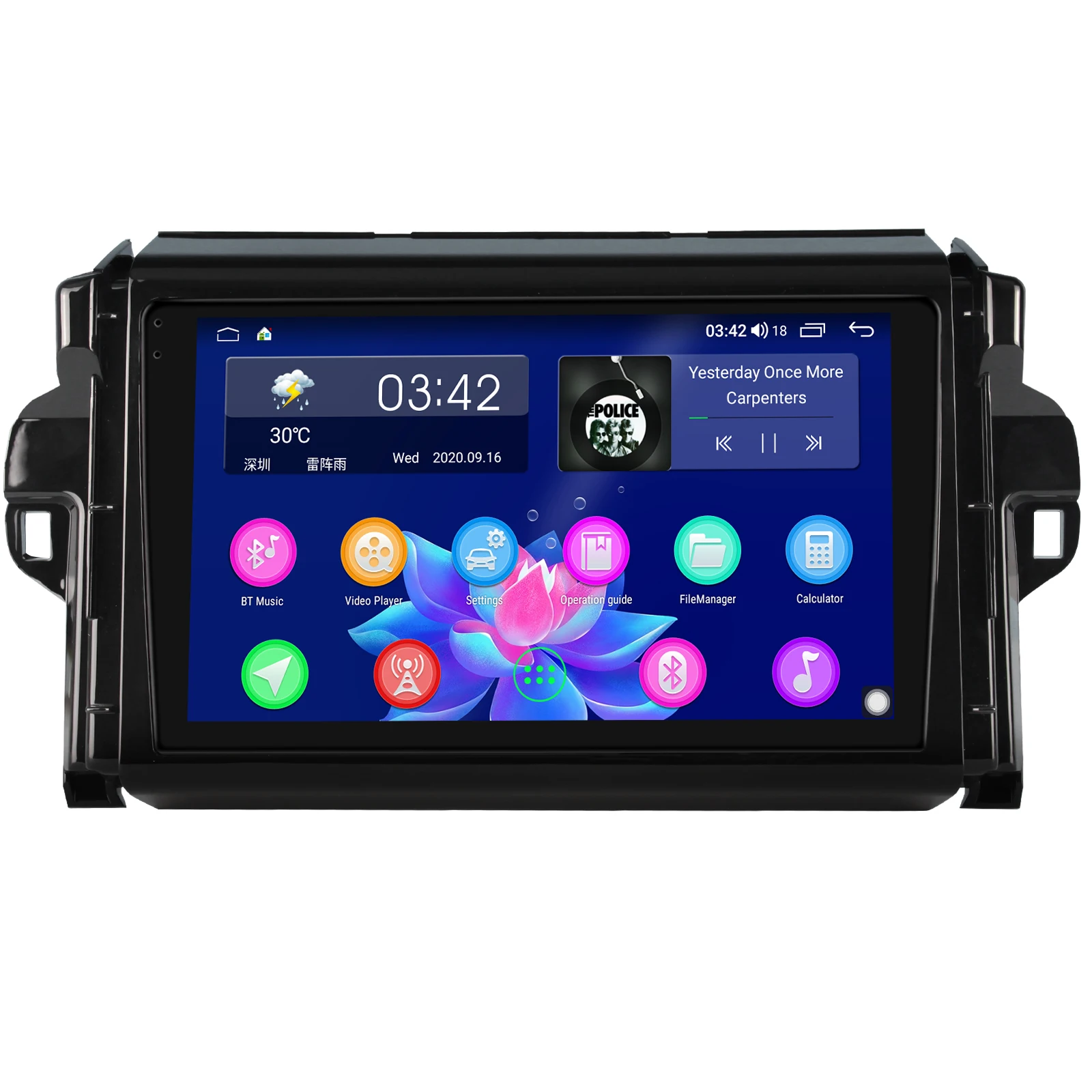 구매 9 인치 안드로이드 10 자동차 라디오 스테레오 Autoradio HD 1280*720 4G 헤드 유닛 멀티미디어 무선 Carplay For Toyota Fortuner 2016-2019