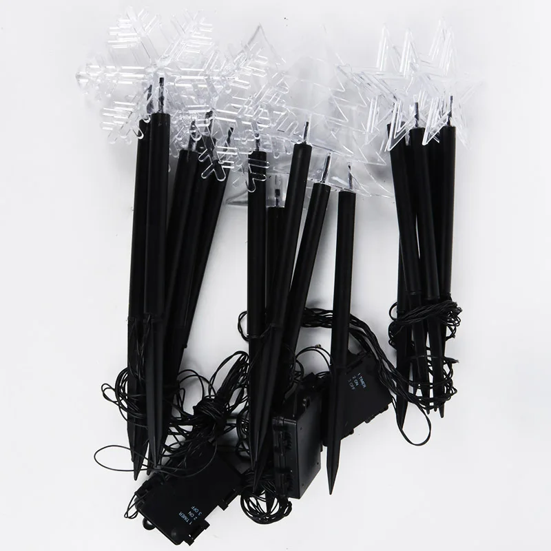 Заземляющие огни снежинки звезды один с пятью огнями рождественские садовые