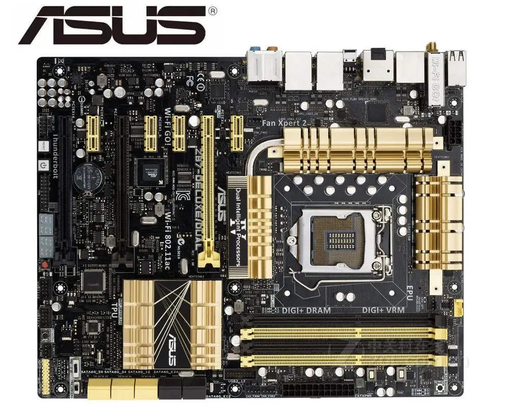 Verkauf Desktop-Motherboard Asus Z87-DELUXE/DUAL Sockel LGA 1150 I7 I5 I3 DDR3 SATA3 USB 3,0 ATX Mainboard PC
