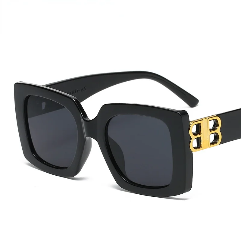 

New Square Oversized B Sunglasses Women Men Fashion Rectangle Big Frame Sun Glasses Female Brand Design Shades UV400 2021