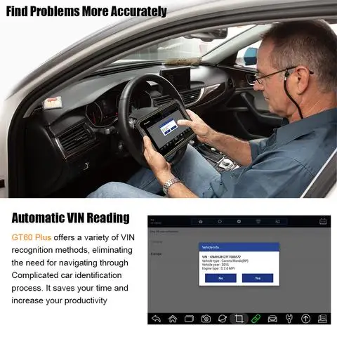 FOXWELL GT60 Plus с OBD адаптером комплект диагностическая платформа андроид планшет полная система сканер