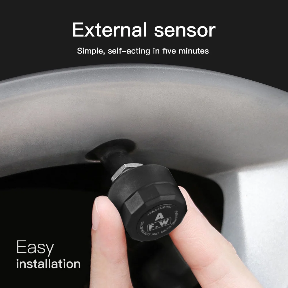 2020 Tire Pressure Monitoring USB Interface 2PCS Sensor System Motorbike Waterproof TPMS | Автомобили и мотоциклы
