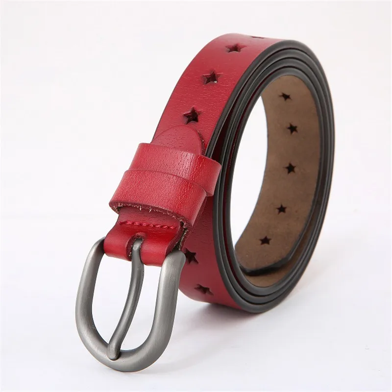 

Hot Fashion Women Belt Designer Luxury Genuine Leather Belt for Jeans Dress Thin Female Strap Cowskin Hollow Popular Lady Belt