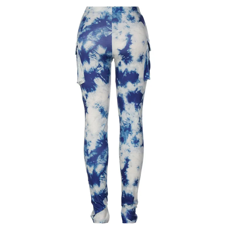 

Autumn And Winter Fashion Tie-Dye Big Pocket Yoga Sports Leisure Fall Clothing for Streetwear Club Sweatpants