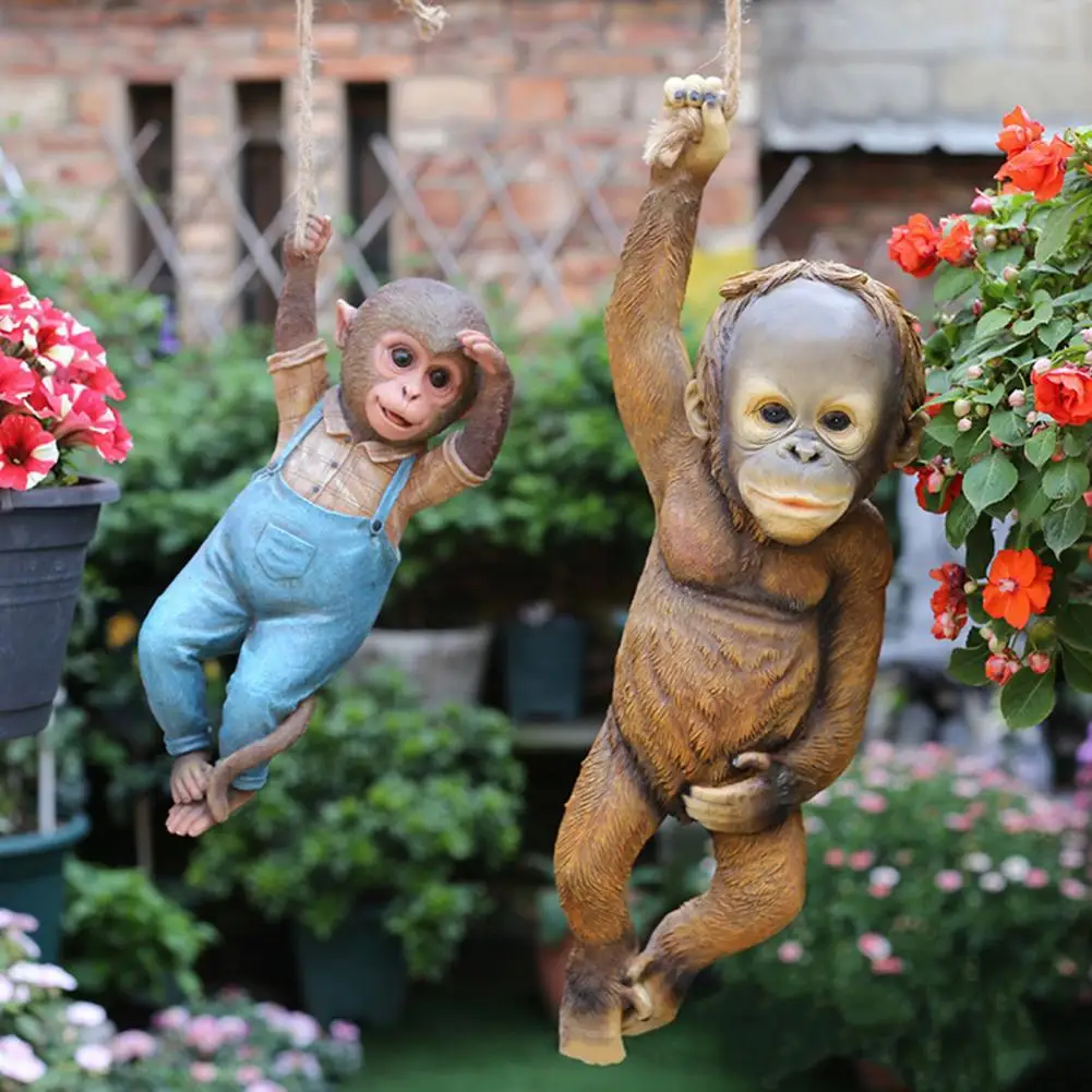 

Creative Practical Outdoor Cottage Tree Monkey Figurines Innovative Monkey Decoration Decorative for Cottage