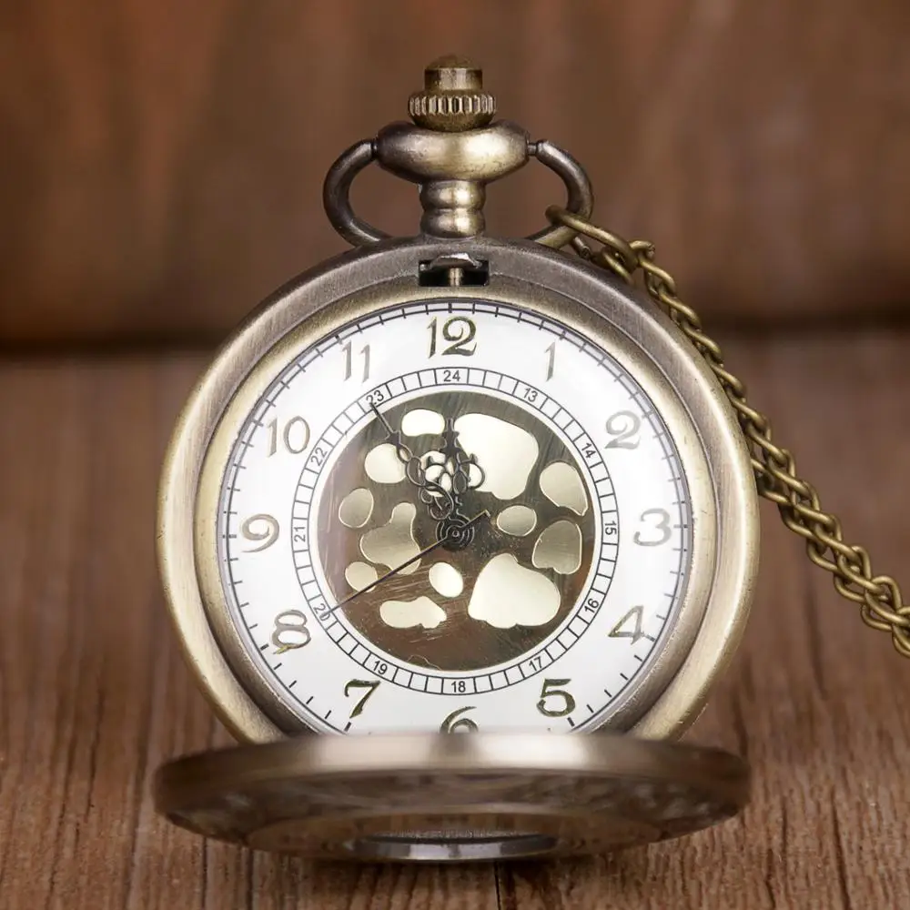 Карманные часы ведущей марки кварцевые с ожерельем карманные на цепочке мужские - Фото №1