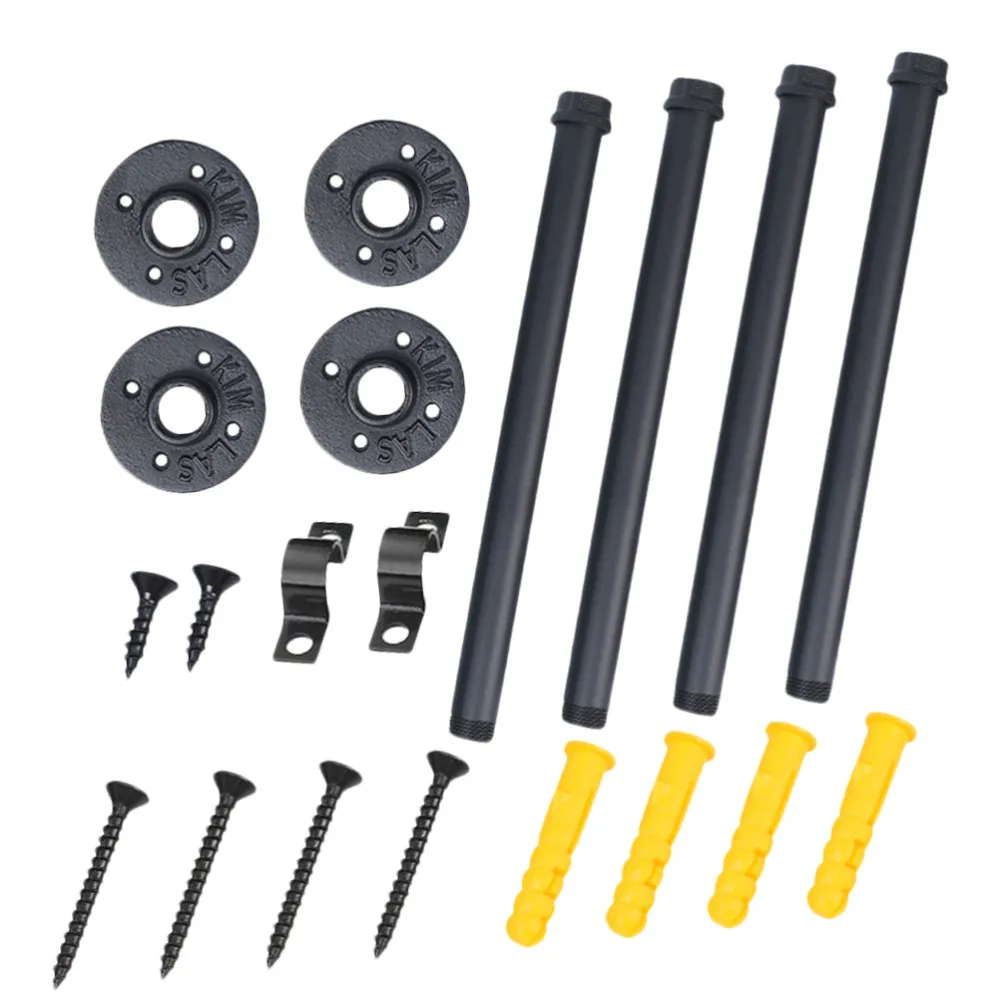 

1 Set of 20PCS 15CM Long Pipe-shaped Support Shelf Iron Art Layer Board Bracket Commodity Shelf Fixing Rack Single-layer Wall Ha