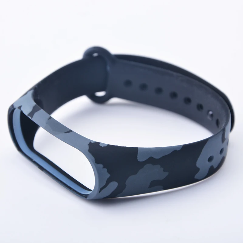 Для mi band 3 4 ремешок с принтом силиконовый ремешок на запястье для xiaomi mi band 3 Replacemet Камуфляжный браслет для mi band 3 браслет