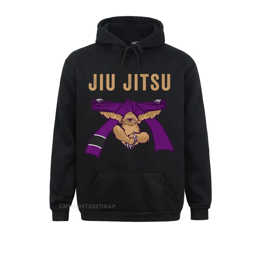 Jiu Jitsu Sloth Shirt for BJJ Cool Purple Belt Hoodies for Men Unique Sweatshirts Hip hop 2021 Newest Hoods Long Sleeve