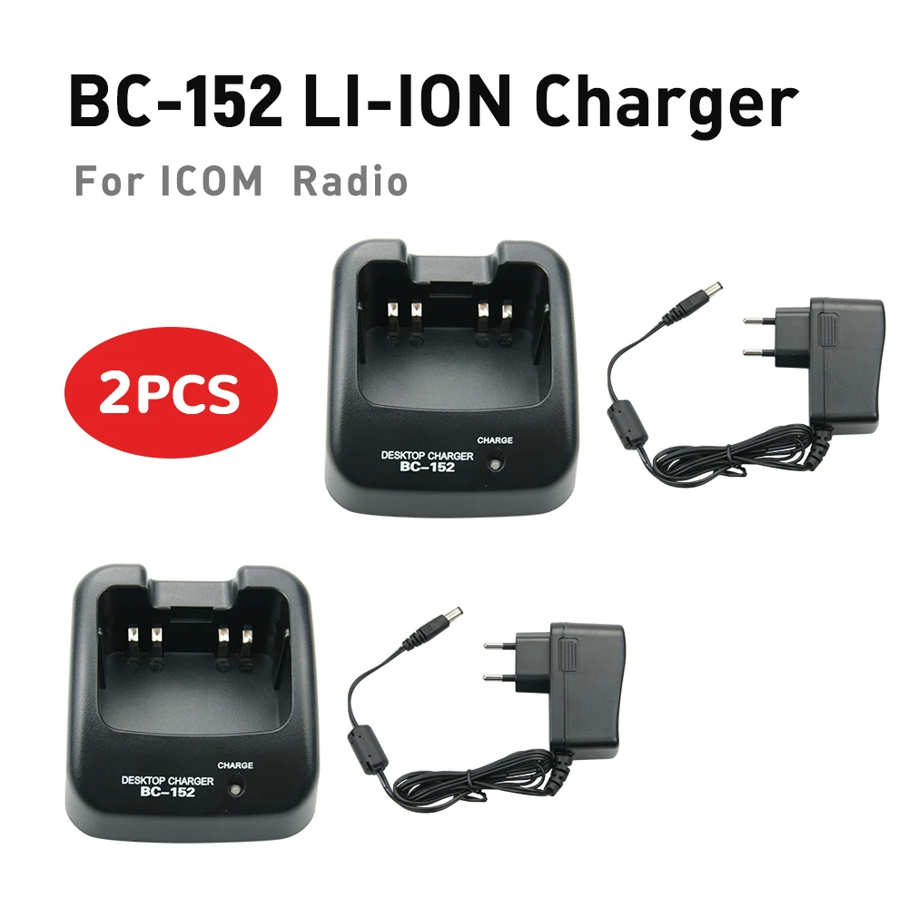 2Pcs Walkie Talkie Rapid Desktop Charger for Icom F50/60 Ra 110-240VIC-F4360 F4261 F4161 F4101 F4011 F3360 F3261 F3161 Radio