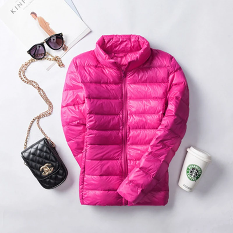 Женская куртка-бомбер легкие ультратонкие модные женские короткие пальто на