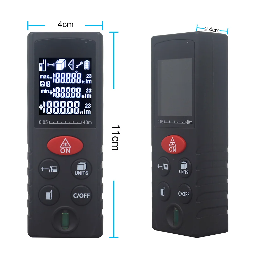 Новая цифровая лазерный дальномер 40 м 60 80 100 Diastimeter измерения уровня с воздуха