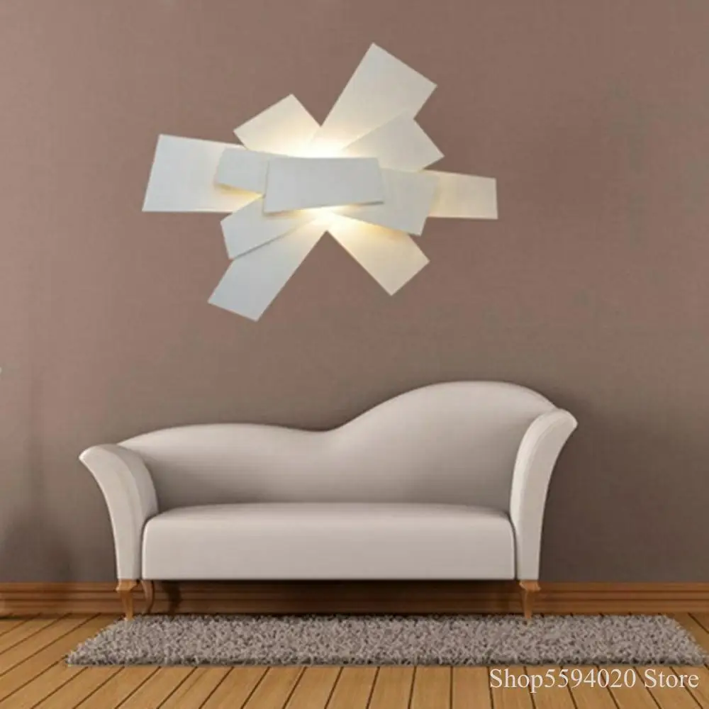 Скандинавский Железный настенный светильник Геометрическая потолочная лампа