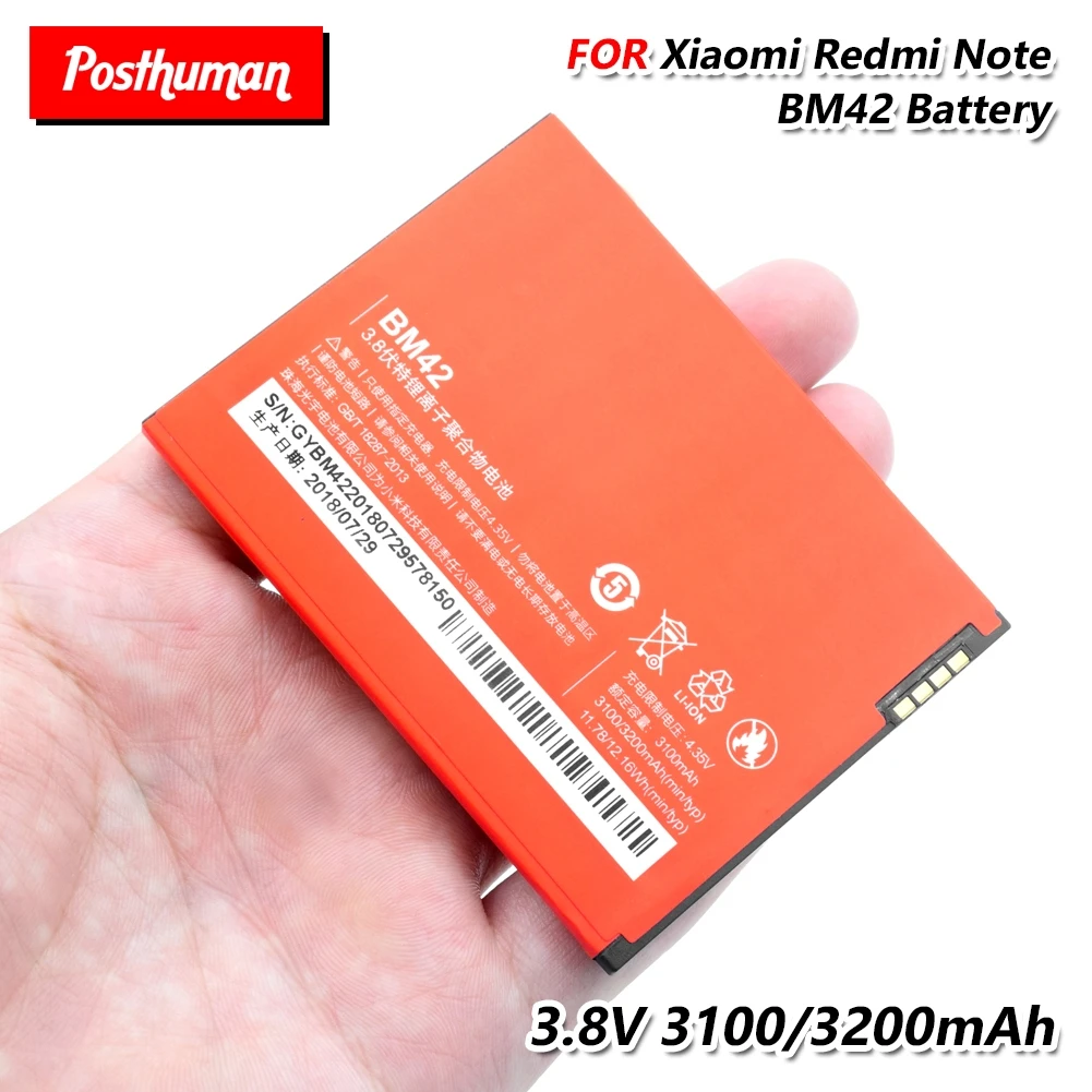 Запасная литиевая батарея BM42 стандартная аккумуляторная BM 42 для телефона Xiaomi Mi