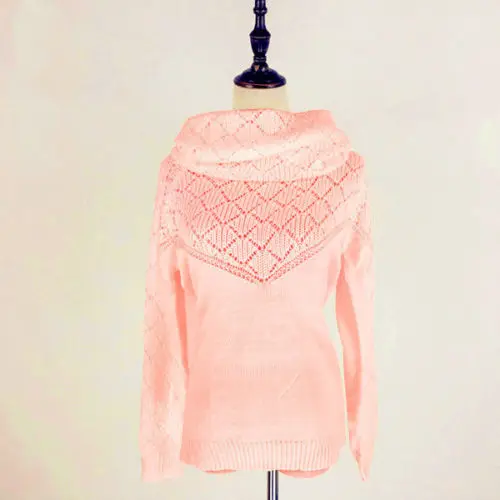 

Women Sweater, Solid Color Long Sleeve Lace Top Hollow Sweatshirt, Slim-Fit Pullover Wild Fashion Casual Top