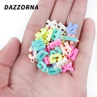 50100200300pcslot acrylic hanging hole candy color letters beads for jewelry making kids diy necklace accesories