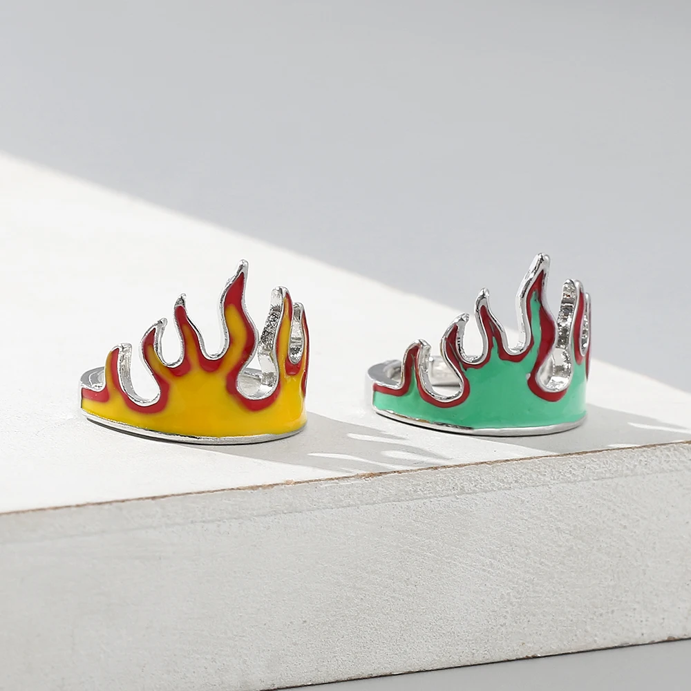 Регулируемое металлическое кольцо в стиле хип-хоп Креативные аксессуары аниме