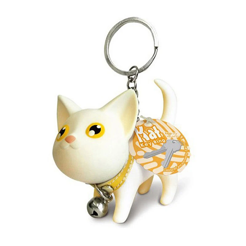 Милый брелок для ключей Meow Kate Cat с колокольчиком Мультяшные куклы брелоки
