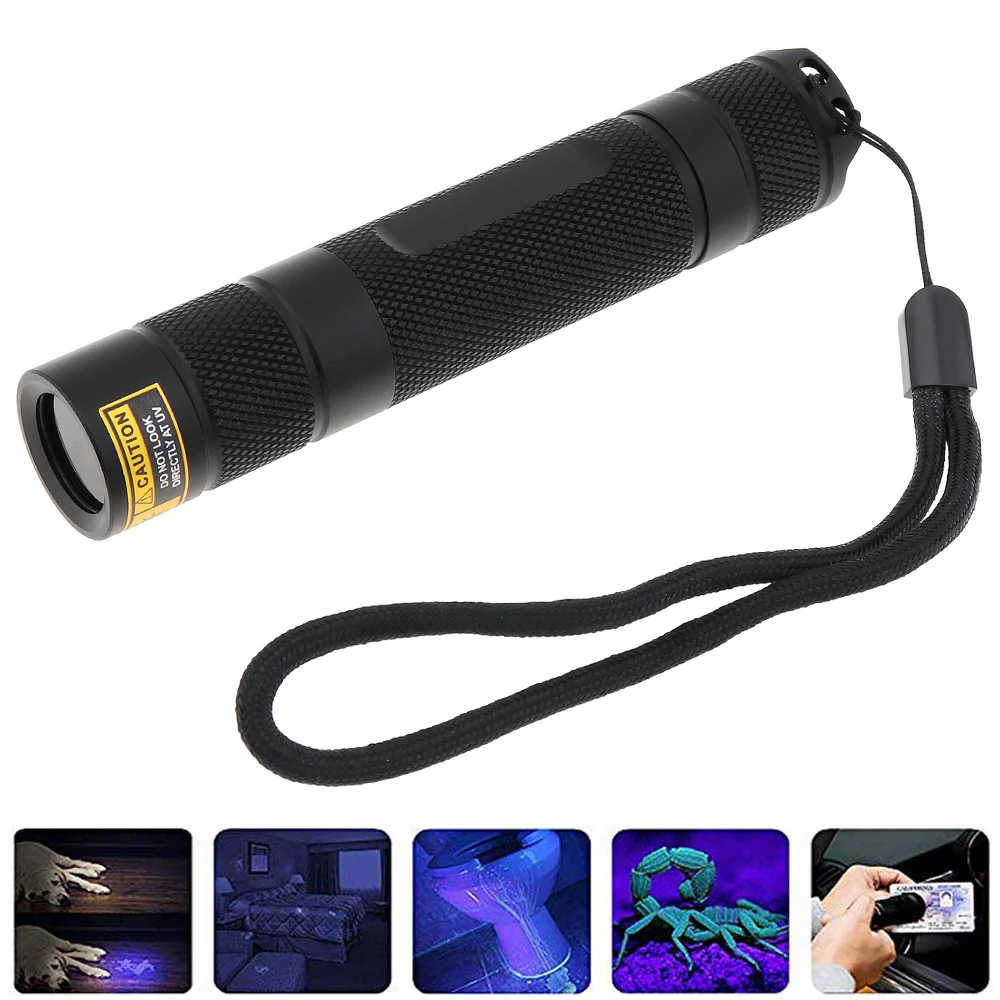 

SecurityIng UV 365nm Flashlight Waterproof 10W Ultraviolet Light for Money Detector /Pet Stains /Hunting Marker Checker Torch