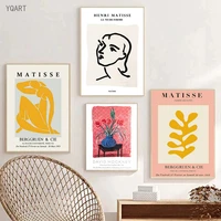 matisse fashion girl figures leaf wall art canvas paintings modern posters and prints wall pictures for home living room decor