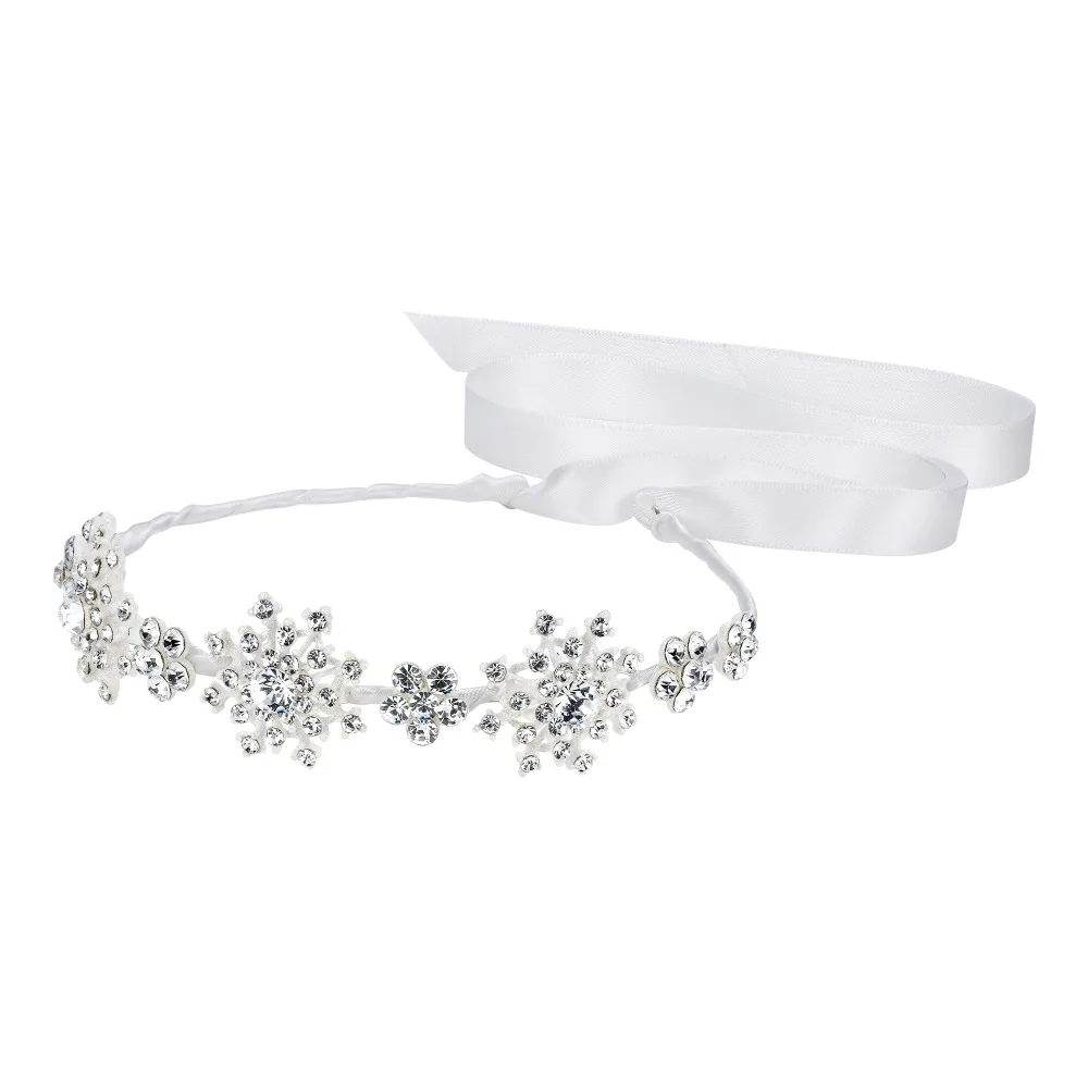 Tuliper Рождество Снежинка Свадебный ободок для волос австрийская лента с кристаллами стразами свадебная диадема для волос женские вечерние ювелирные изделия подарок
