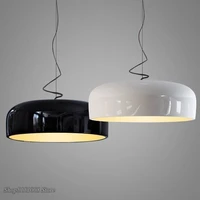 modern pendant lights glossy black round hanging lamp kitchen lighting fixtures living room bar home decor suspendu luminaire