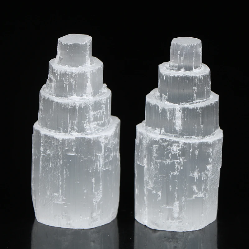 1PC Natural Selenite Lamp White Gemstones Ice Berg Hand Carved Around Crystal Ore Ornaments Craft Reiki Home Decor Collect | Дом и сад