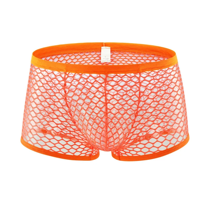 Брендовое нижнее белье мужские боксеры сетчатые с U образным мешочком