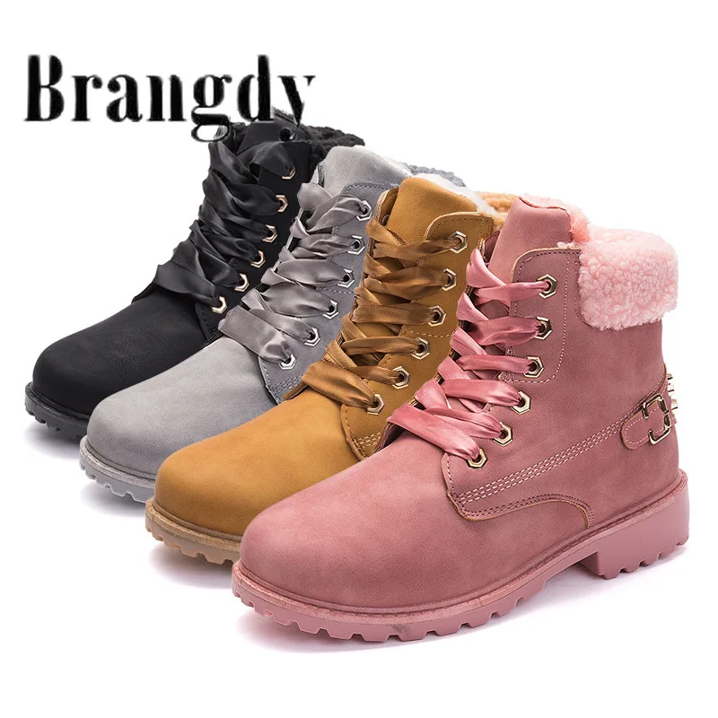 

Autumn and winter new Martin boots female cotton boots with fleece warm short boots rivet boots female versatile boots
