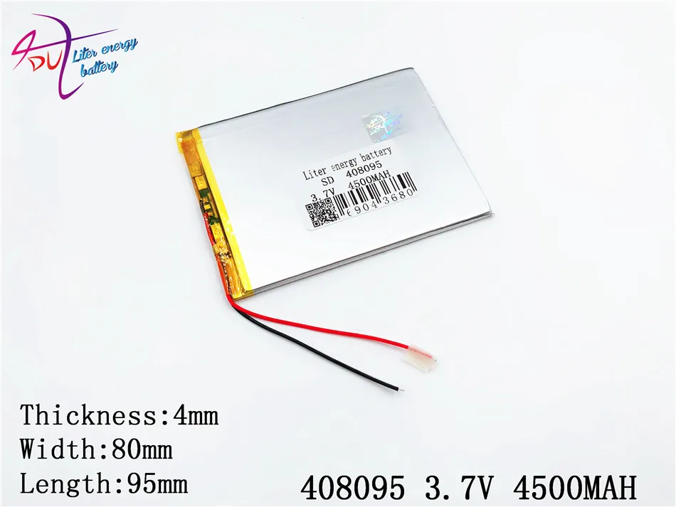 Литровая энергетическая батарея новый литий ионный планшетный ПК 408095 3 7 в 4500 мАч