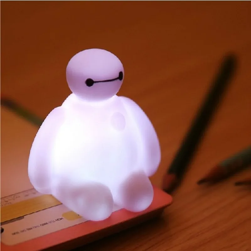 Ночник Big Hero 6 Baymax 7 цветов ночник для спальни украшения стола лампа детский
