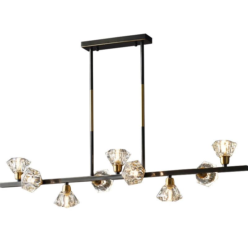 

New all-copper restaurant led chandelier lighting Nordic crystal bar lamps simple modern home restaurant Nakajima chandelier