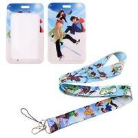 fd0871 dream smp cartoon lanyard id card cover badge holder phone rope car keychain pendant usb neck strap lariat card case
