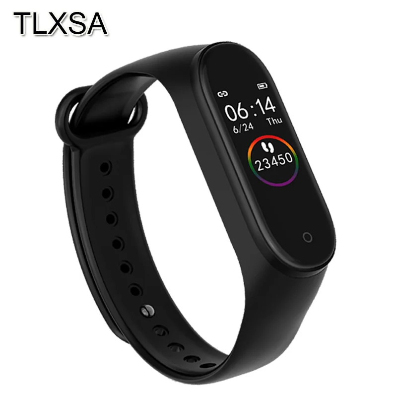 Умный фитнес-трекер M4 часы с монитором кровяного давления водонепроницаемый