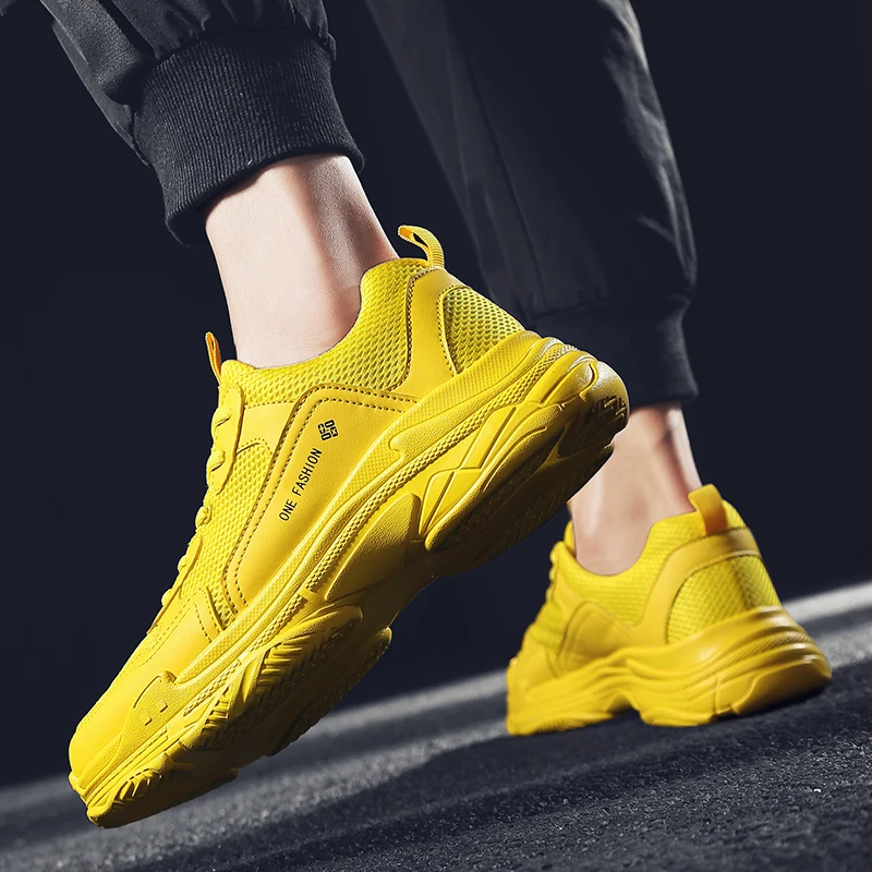 Кроссовки мужские дышащие повседневная обувь плоская подошва карамельные цвета