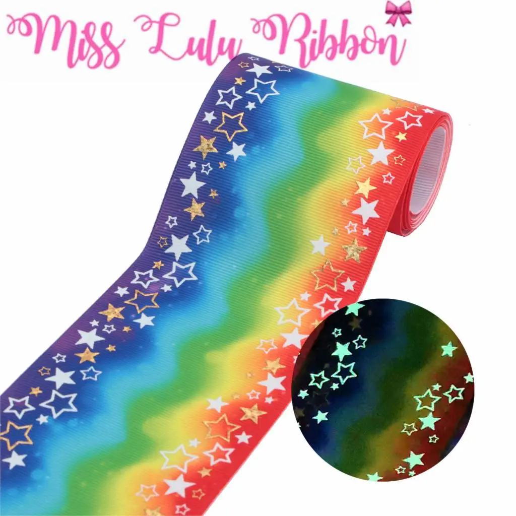 3 &quot75 мм принт в виде звезд белые чернила для печати светится темноте голограмма