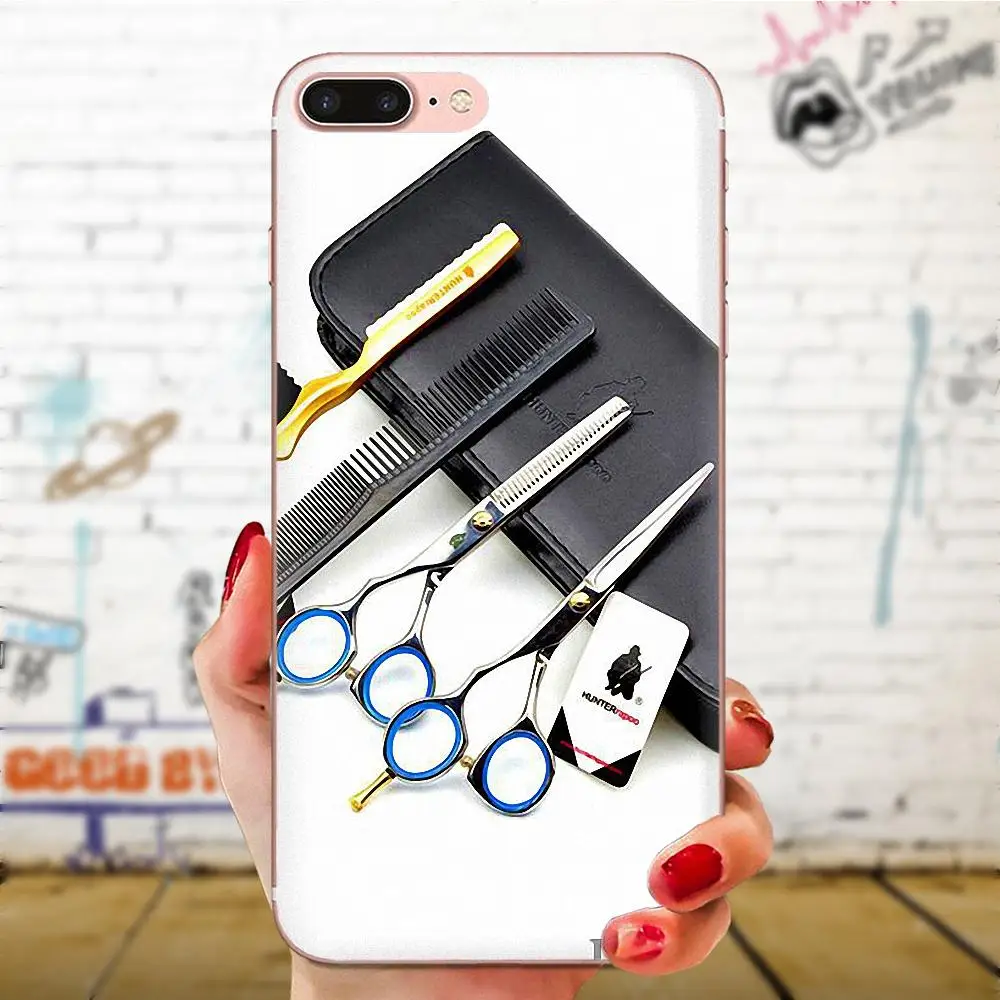 Стилист ножницы кисть переключатель печать рисунок для Apple iPhone 4 5 5C 4S SE SE2 6 6S 7 8 11 Plus