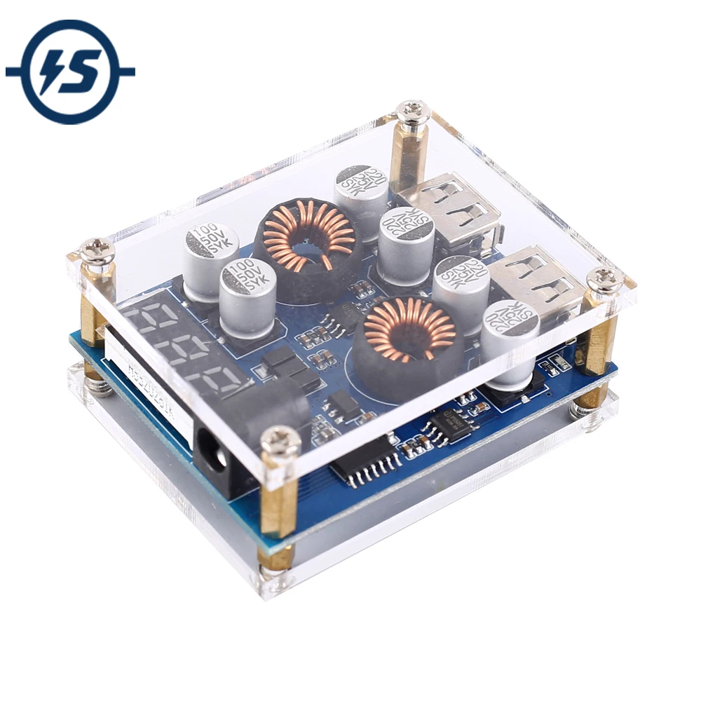 DC понижающий модуль питания 5В 5А 2 канальный USB QC2.0 QC3.0 SCP AFC светодиодный цифровой