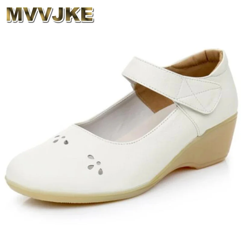 Женская обувь из натуральной кожи на танкетке и высоком каблуке | Обувь