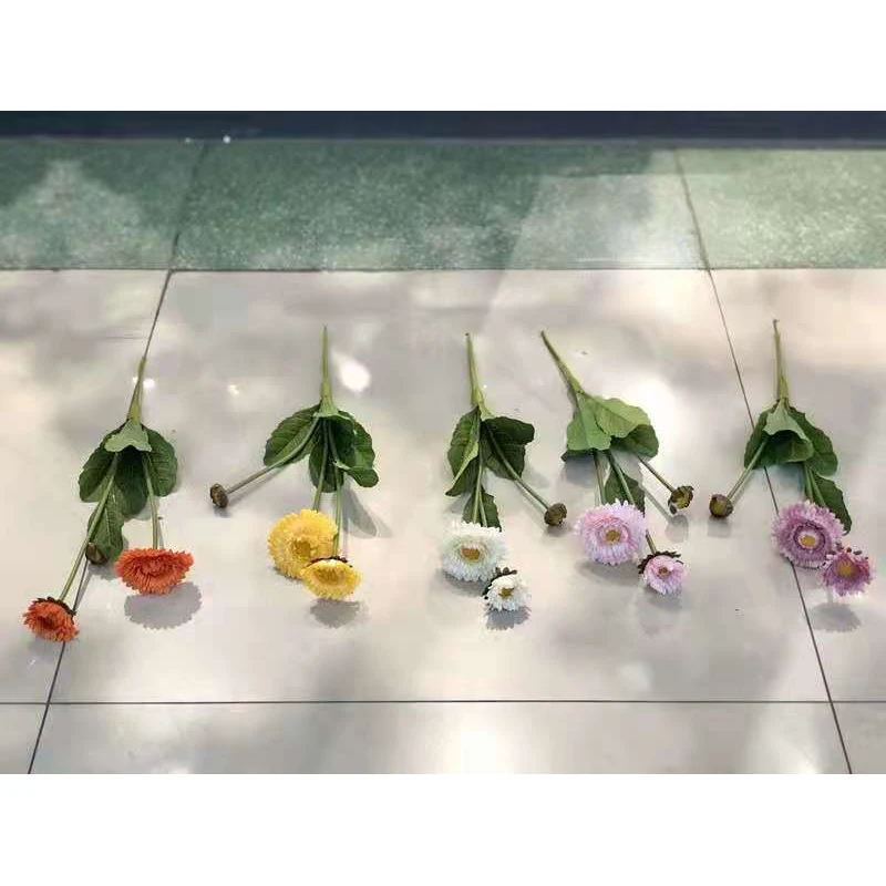 3 солнечных хризантемы искусственные цветы домашний декор накладные свадебного