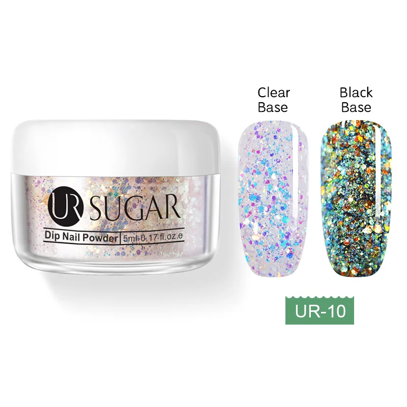 5ml Ur Sugar 5/30 мл Хамелеон погружения порошки без лампы для лечения голографический Блестящий градиент вышит французский естественной сухости ногтей маникюр - Цвет: 5ml
