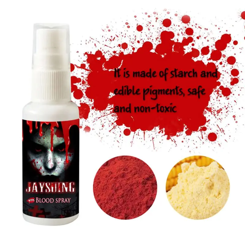 

30ml Realistic Fake Blood Spray Halloween Party Fancy Makeup Splatter Bloods Hematopoietic Props Decoration